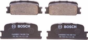 BOSCH 0 986 BB0 746 - Bremsbelagsatz, Scheibenbremse alexcarstop-ersatzteile.com