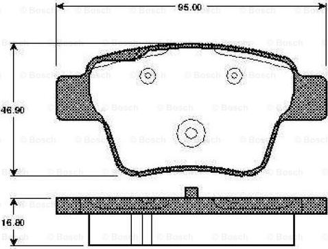 BOSCH 0 986 TB3 058 - Bremsbelagsatz, Scheibenbremse alexcarstop-ersatzteile.com