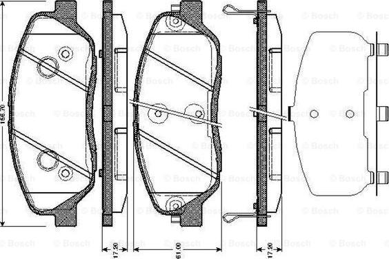 BOSCH 0 986 TB3 002 - Bremsbelagsatz, Scheibenbremse alexcarstop-ersatzteile.com