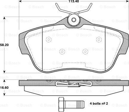 BOSCH 0 986 TB3 084 - Bremsbelagsatz, Scheibenbremse alexcarstop-ersatzteile.com