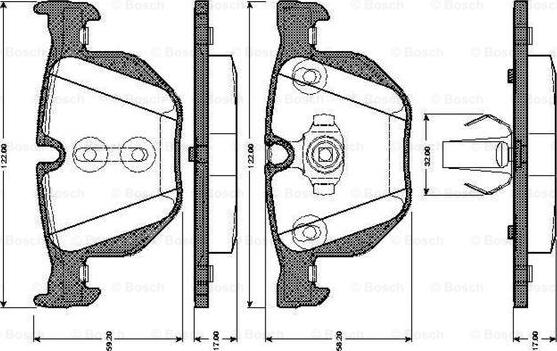 BOSCH 0 986 TB3 034 - Bremsbelagsatz, Scheibenbremse alexcarstop-ersatzteile.com