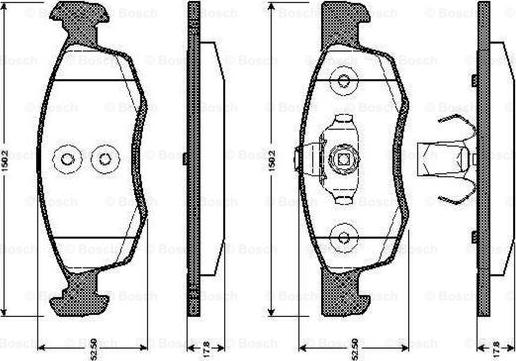 BOSCH 0 986 TB3 038 - Bremsbelagsatz, Scheibenbremse alexcarstop-ersatzteile.com