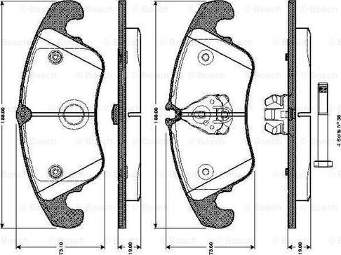 BOSCH 0 986 TB3 032 - Bremsbelagsatz, Scheibenbremse alexcarstop-ersatzteile.com