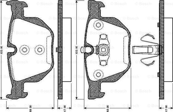 BOSCH 0 986 TB3 024 - Bremsbelagsatz, Scheibenbremse alexcarstop-ersatzteile.com