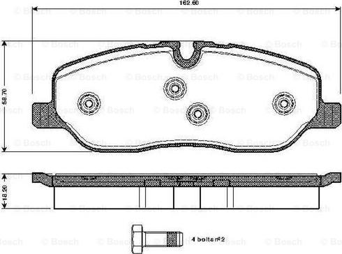 BOSCH 0 986 TB3 022 - Bremsbelagsatz, Scheibenbremse alexcarstop-ersatzteile.com