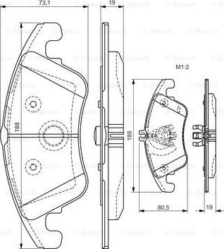 BOSCH 0 986 TB3 152 - Bremsbelagsatz, Scheibenbremse alexcarstop-ersatzteile.com