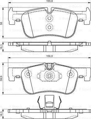 BOSCH 0 986 TB3 157 - Bremsbelagsatz, Scheibenbremse alexcarstop-ersatzteile.com