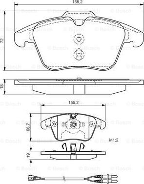 BOSCH 0 986 TB3 169 - Bremsbelagsatz, Scheibenbremse alexcarstop-ersatzteile.com