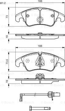 BOSCH 0 986 TB3 165 - Bremsbelagsatz, Scheibenbremse alexcarstop-ersatzteile.com