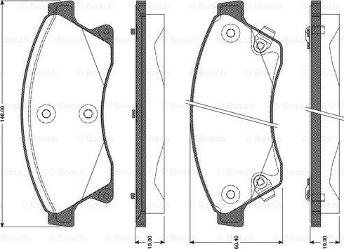 BOSCH 0 986 TB3 104 - Bremsbelagsatz, Scheibenbremse alexcarstop-ersatzteile.com