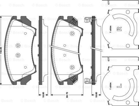 BOSCH 0 986 TB3 107 - Bremsbelagsatz, Scheibenbremse alexcarstop-ersatzteile.com