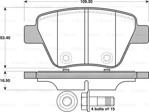 BOSCH 0 986 TB3 114 - Bremsbelagsatz, Scheibenbremse alexcarstop-ersatzteile.com