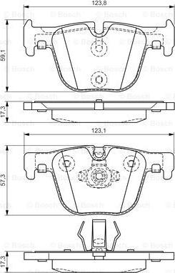 BOSCH 0 986 TB3 182 - Bremsbelagsatz, Scheibenbremse alexcarstop-ersatzteile.com