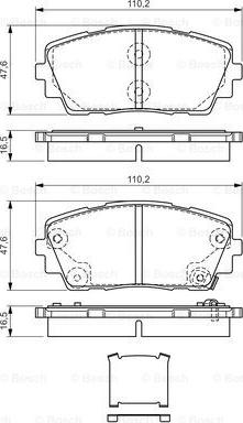 BOSCH 0 986 TB3 187 - Bremsbelagsatz, Scheibenbremse alexcarstop-ersatzteile.com