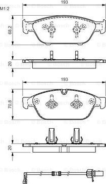 BOSCH 0 986 TB3 178 - Bremsbelagsatz, Scheibenbremse alexcarstop-ersatzteile.com