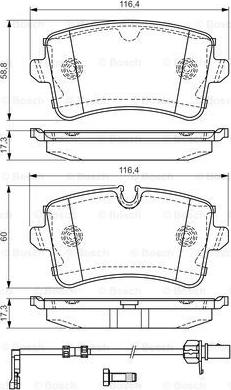 BOSCH 0 986 TB3 177 - Bremsbelagsatz, Scheibenbremse alexcarstop-ersatzteile.com