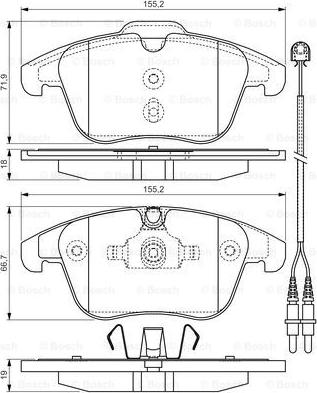 BOSCH 0 986 TB3 201 - Bremsbelagsatz, Scheibenbremse alexcarstop-ersatzteile.com