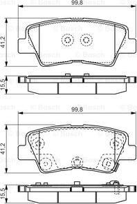 BOSCH 0 986 TB3 203 - Bremsbelagsatz, Scheibenbremse alexcarstop-ersatzteile.com