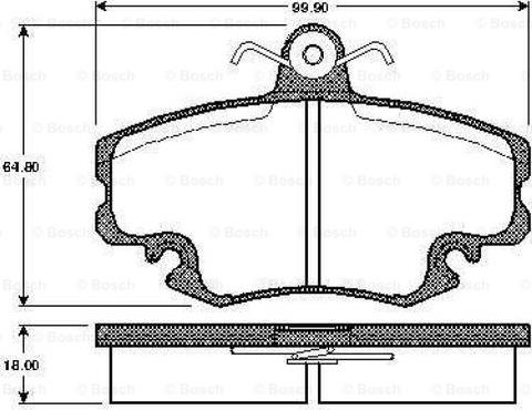 BOSCH 0 986 TB2 953 - Bremsbelagsatz, Scheibenbremse alexcarstop-ersatzteile.com