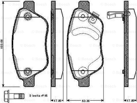 BOSCH 0 986 TB2 960 - Bremsbelagsatz, Scheibenbremse alexcarstop-ersatzteile.com