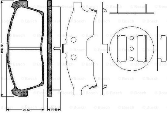 BOSCH 0 986 TB2 930 - Bremsbelagsatz, Scheibenbremse alexcarstop-ersatzteile.com