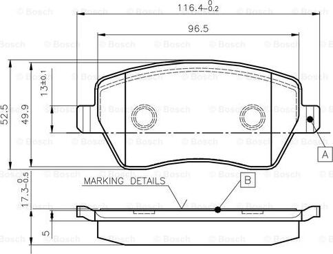 BOSCH 0 986 TB2 448 - Bremsbelagsatz, Scheibenbremse alexcarstop-ersatzteile.com