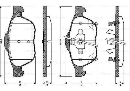 BOSCH 0 986 TB2 467 - Bremsbelagsatz, Scheibenbremse alexcarstop-ersatzteile.com