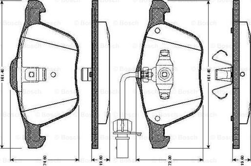 BOSCH 0 986 TB2 405 - Bremsbelagsatz, Scheibenbremse alexcarstop-ersatzteile.com