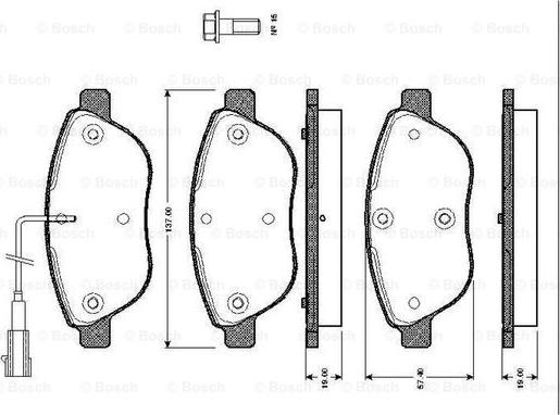 BOSCH 0 986 TB2 415 - Bremsbelagsatz, Scheibenbremse alexcarstop-ersatzteile.com