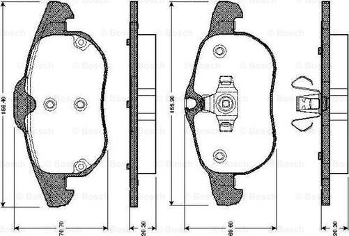 BOSCH 0 986 TB2 421 - Bremsbelagsatz, Scheibenbremse alexcarstop-ersatzteile.com