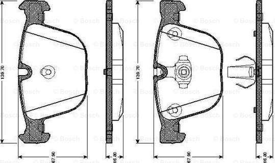 BOSCH 0 986 TB2 422 - Bremsbelagsatz, Scheibenbremse alexcarstop-ersatzteile.com