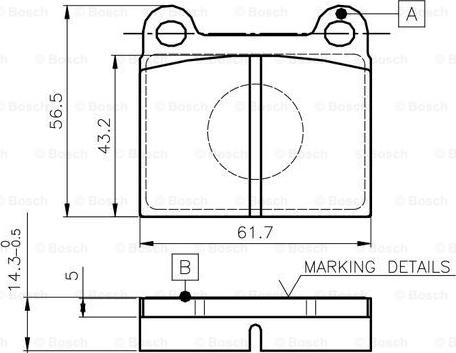 BOSCH 0 986 TB2 470 - Bremsbelagsatz, Scheibenbremse alexcarstop-ersatzteile.com