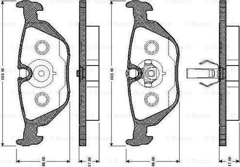 BOSCH 0 986 TB2 595 - Bremsbelagsatz, Scheibenbremse alexcarstop-ersatzteile.com