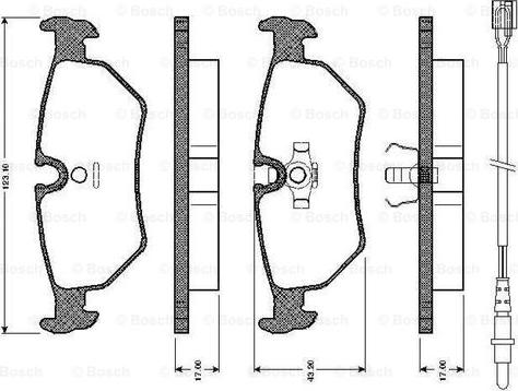 BOSCH 0 986 TB2 593 - Bremsbelagsatz, Scheibenbremse alexcarstop-ersatzteile.com