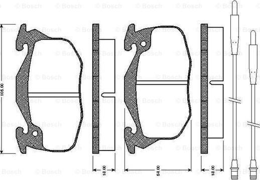 BOSCH 0 986 TB2 550 - Bremsbelagsatz, Scheibenbremse alexcarstop-ersatzteile.com