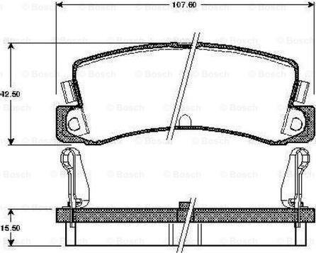 BOSCH 0 986 TB2 564 - Bremsbelagsatz, Scheibenbremse alexcarstop-ersatzteile.com