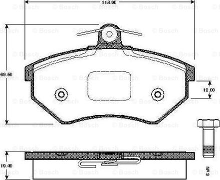 BOSCH 0 986 TB2 505 - Bremsbelagsatz, Scheibenbremse alexcarstop-ersatzteile.com