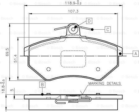 BOSCH 0 986 TB2 506 - Bremsbelagsatz, Scheibenbremse alexcarstop-ersatzteile.com