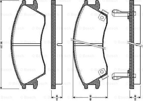 BOSCH 0 986 TB2 570 - Bremsbelagsatz, Scheibenbremse alexcarstop-ersatzteile.com