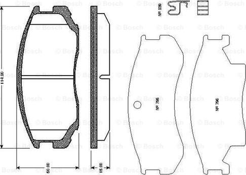 BOSCH 0 986 TB2 651 - Bremsbelagsatz, Scheibenbremse alexcarstop-ersatzteile.com