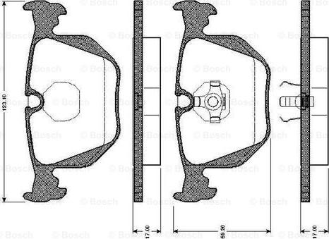 BOSCH 0 986 TB2 665 - Bremsbelagsatz, Scheibenbremse alexcarstop-ersatzteile.com