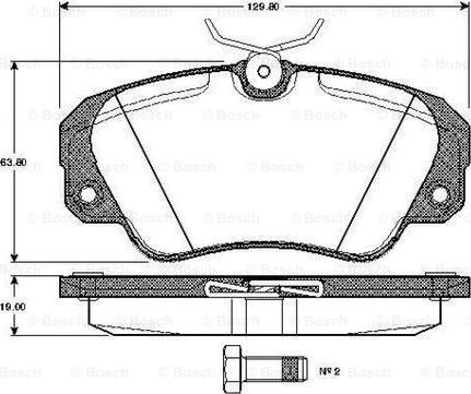 BOSCH 0 986 TB2 666 - Bremsbelagsatz, Scheibenbremse alexcarstop-ersatzteile.com