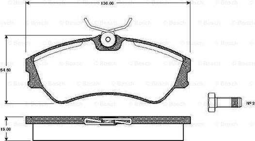 BOSCH 0 986 TB2 667 - Bremsbelagsatz, Scheibenbremse alexcarstop-ersatzteile.com