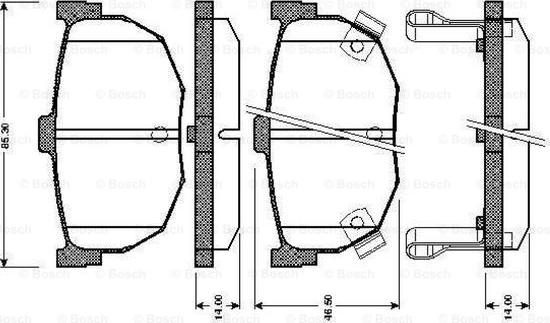 BOSCH 0 986 TB2 619 - Bremsbelagsatz, Scheibenbremse alexcarstop-ersatzteile.com