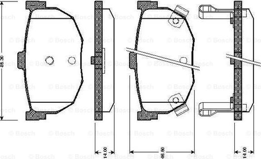 BOSCH 0 986 TB2 618 - Bremsbelagsatz, Scheibenbremse alexcarstop-ersatzteile.com