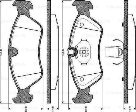 BOSCH 0 986 TB2 612 - Bremsbelagsatz, Scheibenbremse alexcarstop-ersatzteile.com