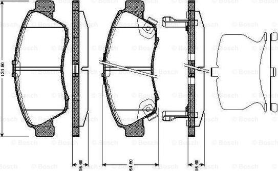 BOSCH 0 986 TB2 686 - Bremsbelagsatz, Scheibenbremse alexcarstop-ersatzteile.com