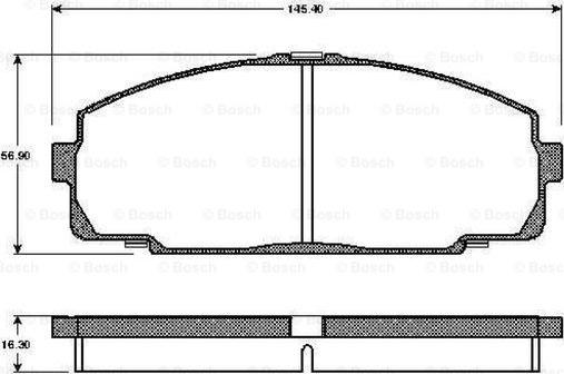 BOSCH 0 986 TB2 688 - Bremsbelagsatz, Scheibenbremse alexcarstop-ersatzteile.com