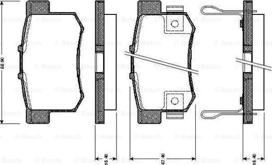 BOSCH 0 986 TB2 637 - Bremsbelagsatz, Scheibenbremse alexcarstop-ersatzteile.com