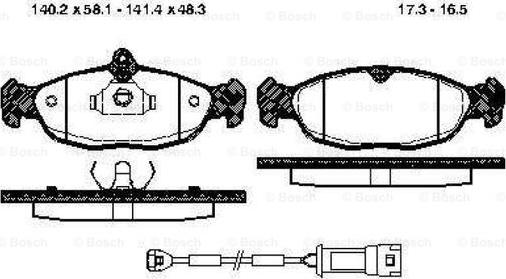 BOSCH 0 986 TB2 679 - Bremsbelagsatz, Scheibenbremse alexcarstop-ersatzteile.com